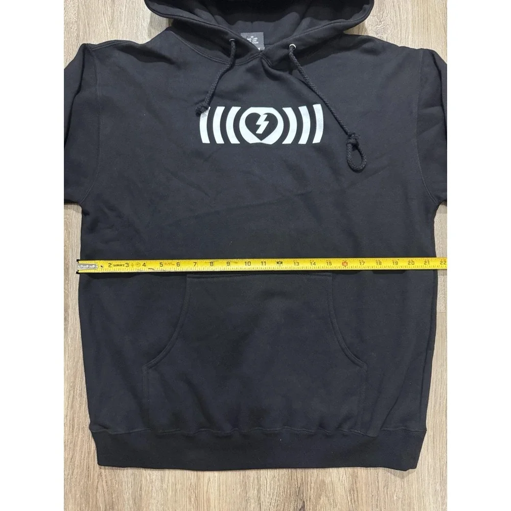 Y2K Mystery Skateboarding Black Hoodie Size‎ S